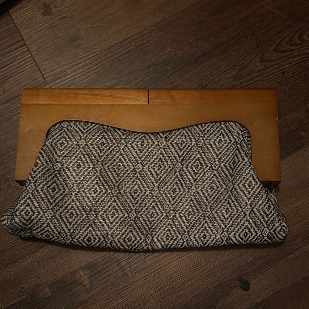 Elegant Black and White Clutch Bag
